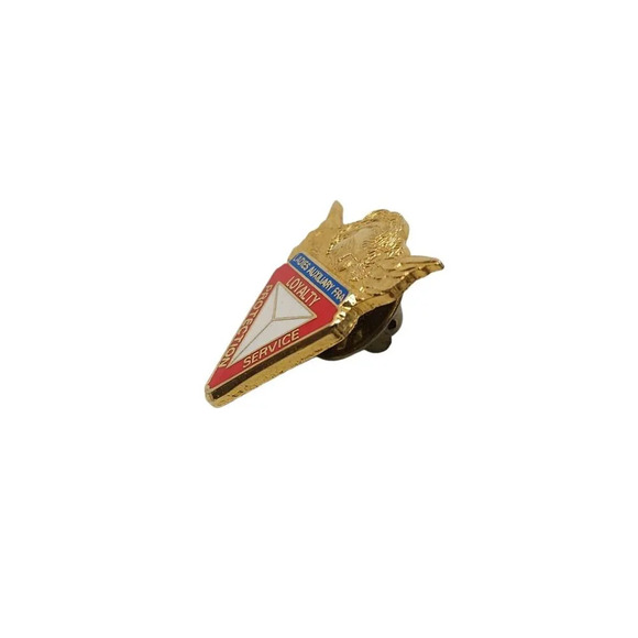 Multicolor Enamel Ladies Auxiliary Fra Loyalty Protection Service Lapel Pin VTG - Picture 2 of 4